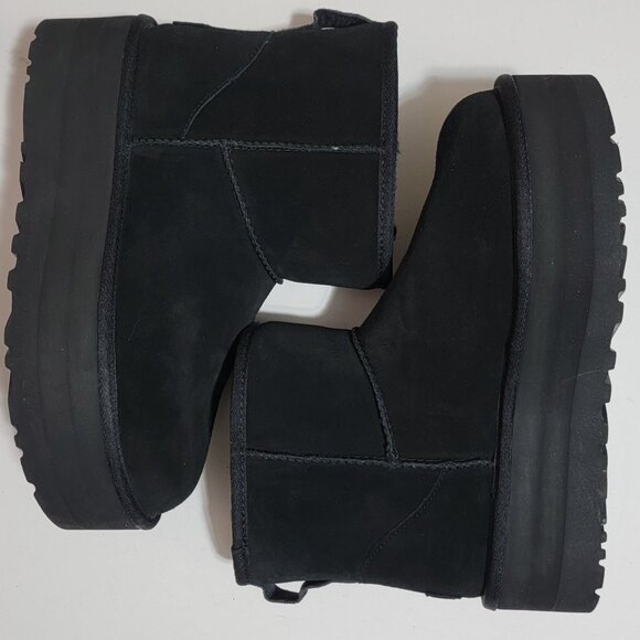 NEW UGG Classic Mini Platform Boots Womens 9 Suede Cozy Fur Whimsygoth Winter - Picture 3 of 10